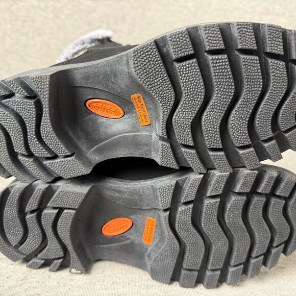 Women’s Black Lugz Workboots  US Size 7 M Empire HI FUR Black/Charcoal NWOT - Picture 9 of 10